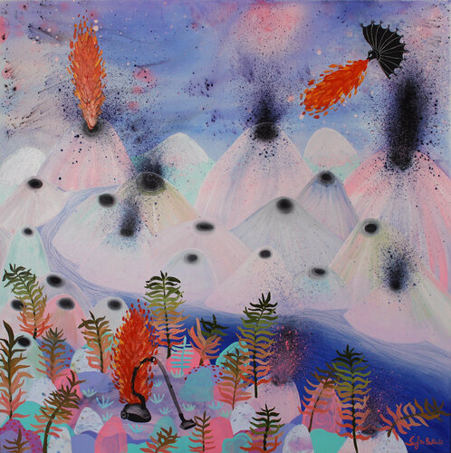 Fire and Flames by Sofia Battisti, Painting for Sale on Select