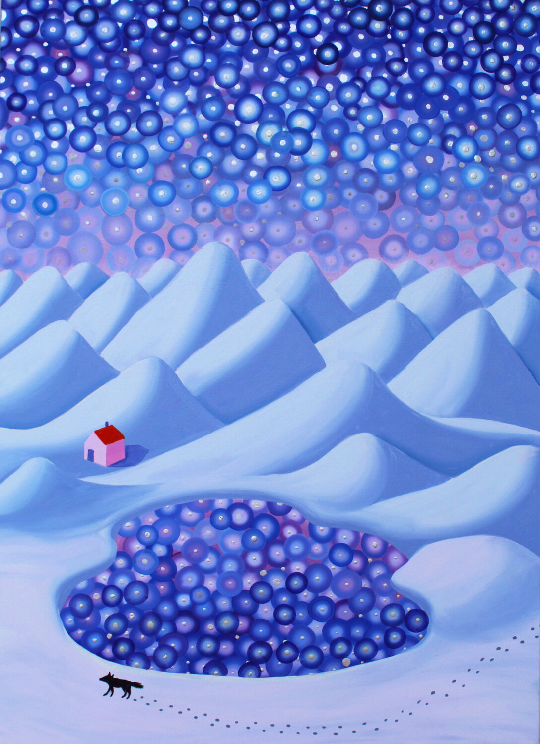 Pink house Sofia Battisti Original painting for sale