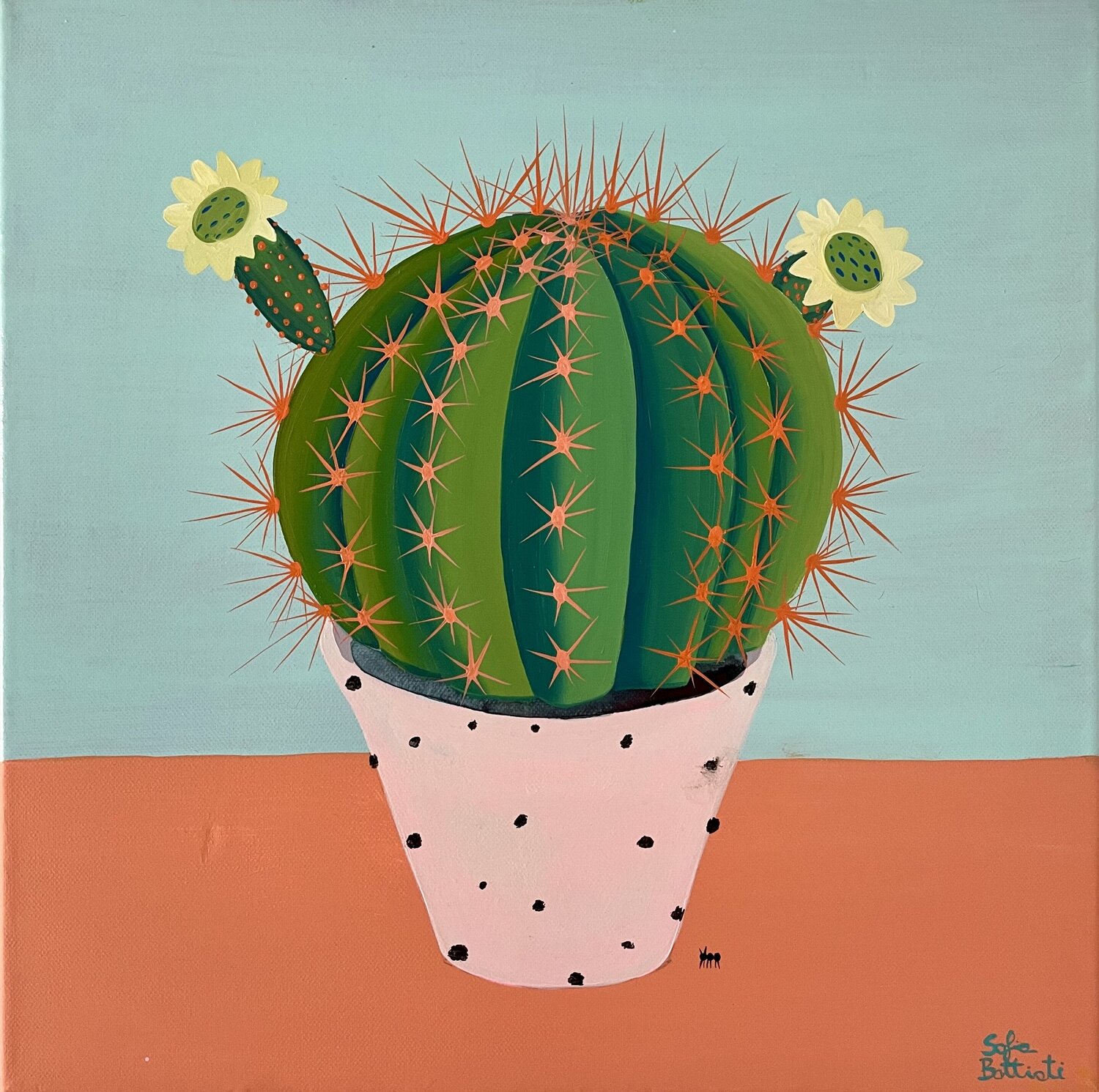 Pastel ball Sofia Battisti Original painting for sale