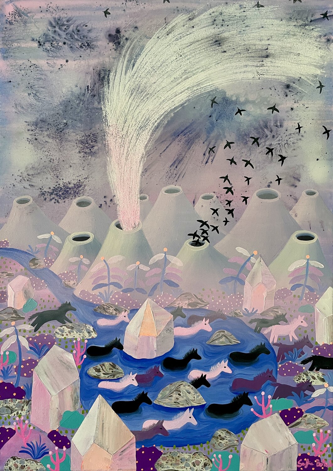 Brain drain Sofia Battisti Original painting for sale