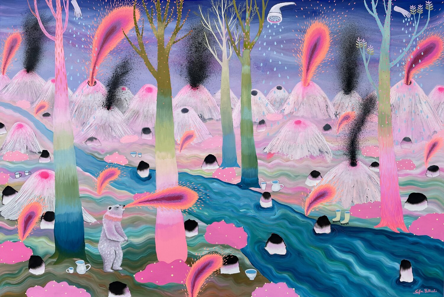 Little Holy Hands Sofia Battisti Original painting for sale