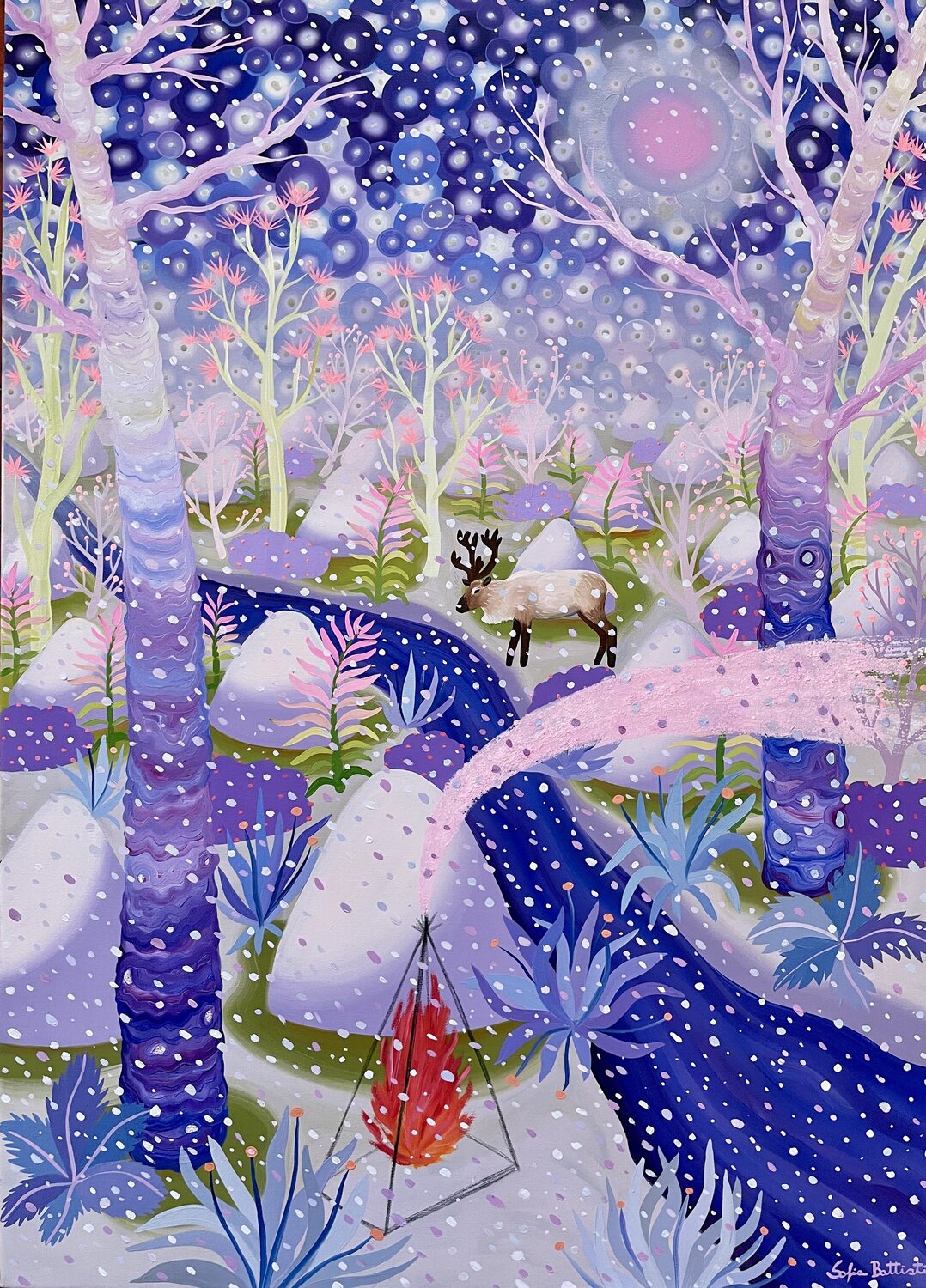 Most Sorrowful Streams Sofia Battisti Original painting for sale