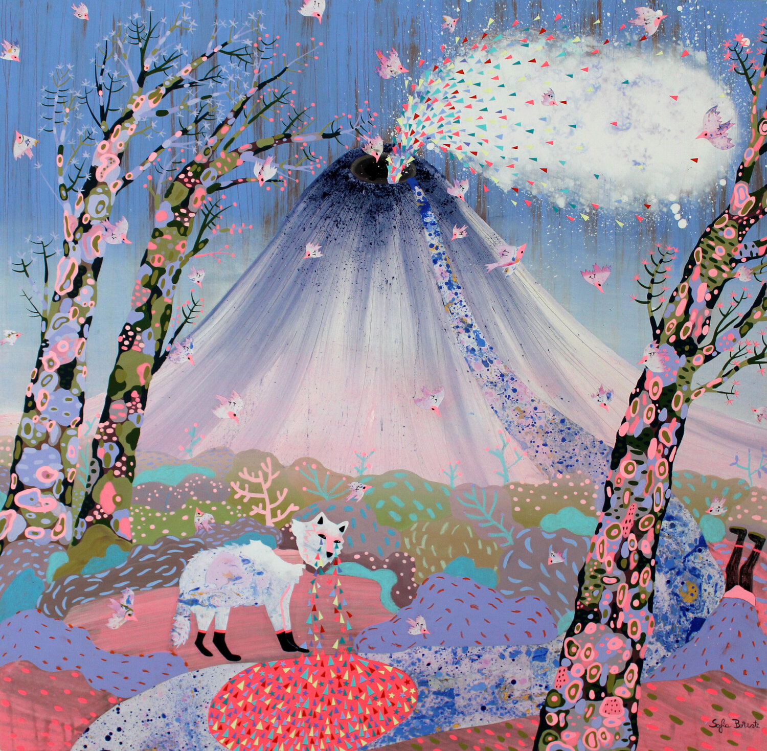 Uomo che cade Sofia Battisti Original painting for sale