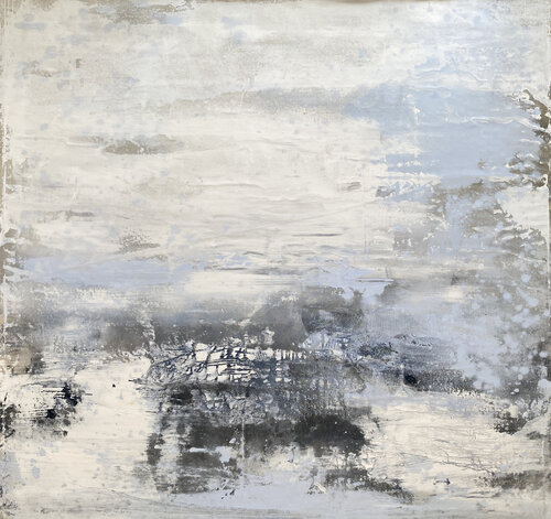 White Wash With Blue by Kathleen Rhee, Painting for Sale on Select