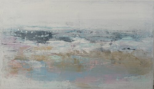 White Wash and Pastel no1 by Kathleen Rhee, Painting for Sale on Select