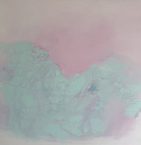 Pastel Cloud Sketch Pink by Kathleen Rhee, Painting for Sale on Select