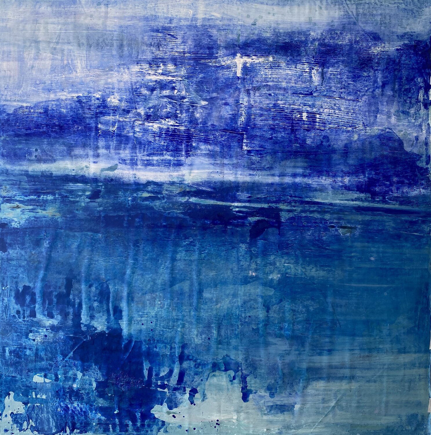 Carrabean Blue Kathleen Rhee Original painting for sale