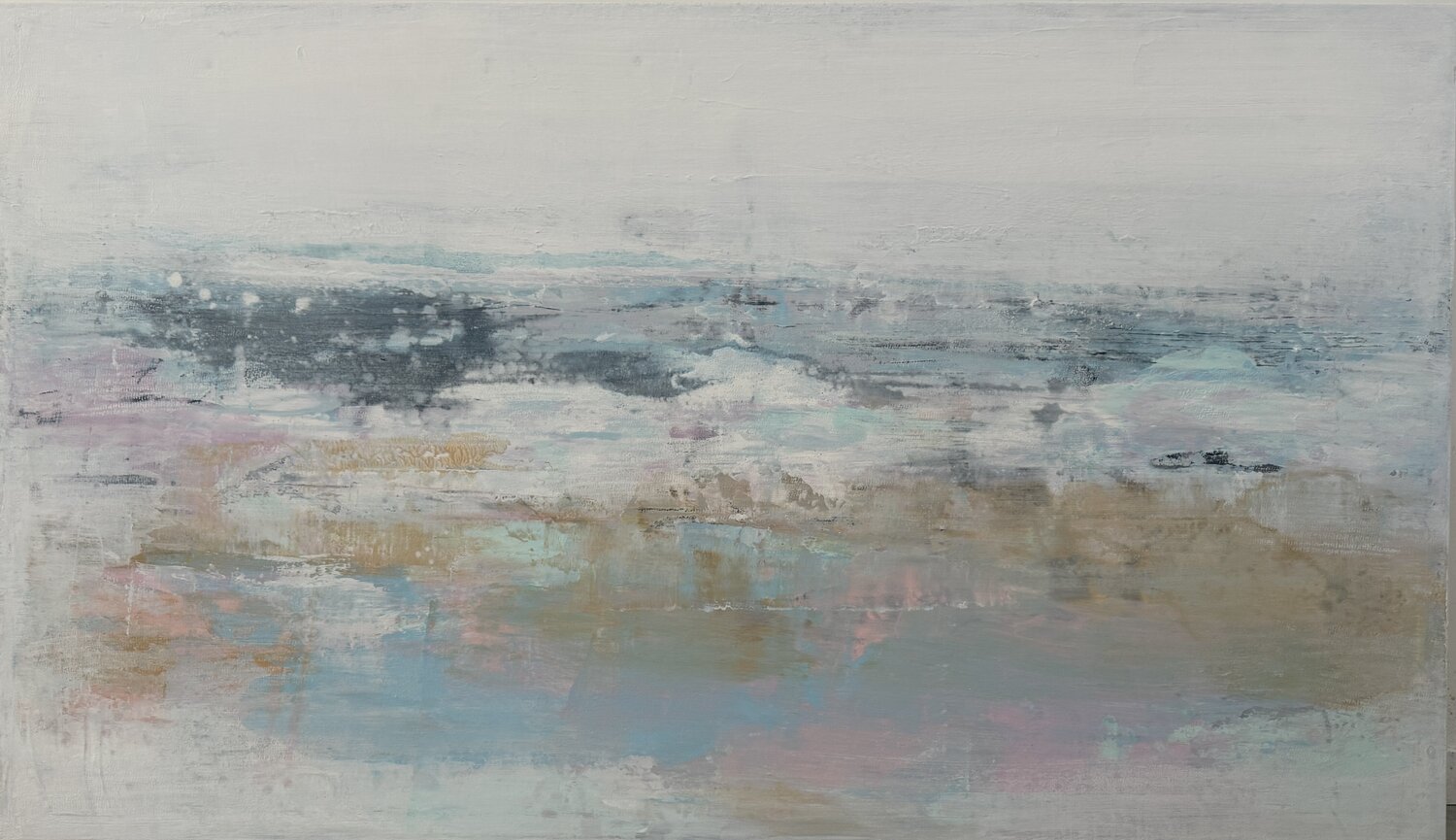 White Wash and Pastel no1 Kathleen Rhee Original painting for sale