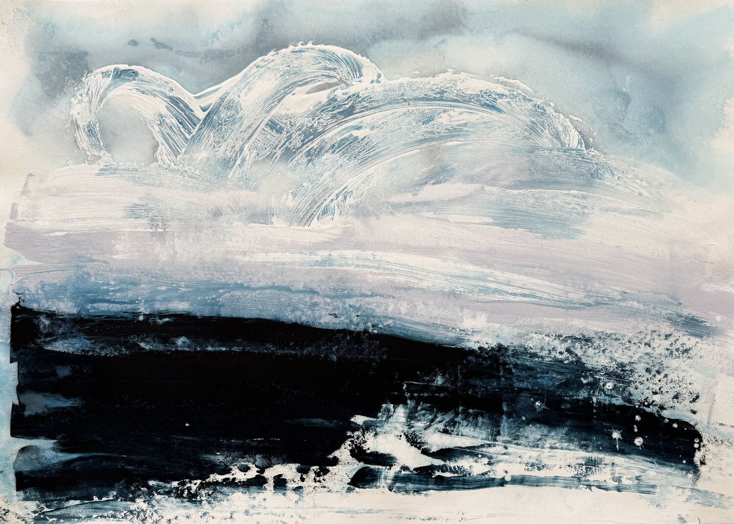 Drifting Grey Kathleen Rhee Original painting for sale
