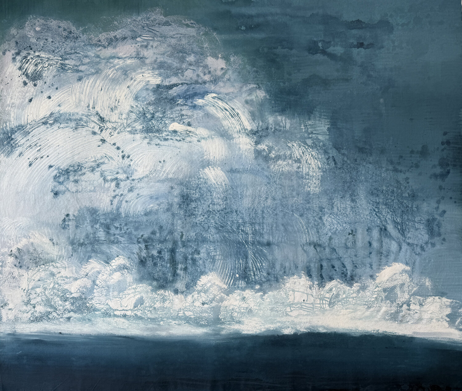 Everything Everywhere All At Once: Midnight Blue Kathleen Rhee Original painting for sale