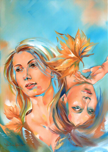"4 seasons: autumn" - Jahreszeiten: Herbst by Helene Mantei, Painting for Sale on Select