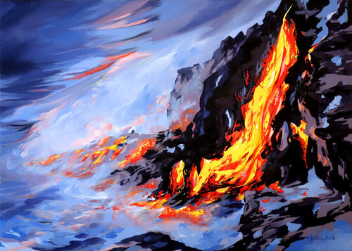 "Das Blut der Erde" - The blood of the earth by Helene Mantei, Painting for Sale on Select