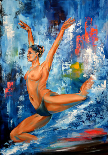 "In free flight" by Helene Mantei, Painting for Sale on Select