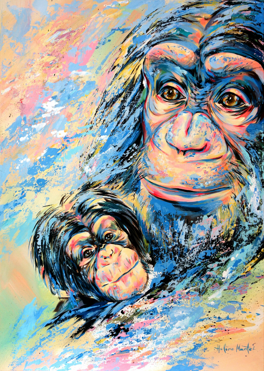 "By your side" - An deiner Seite Helene Mantei Original painting for sale