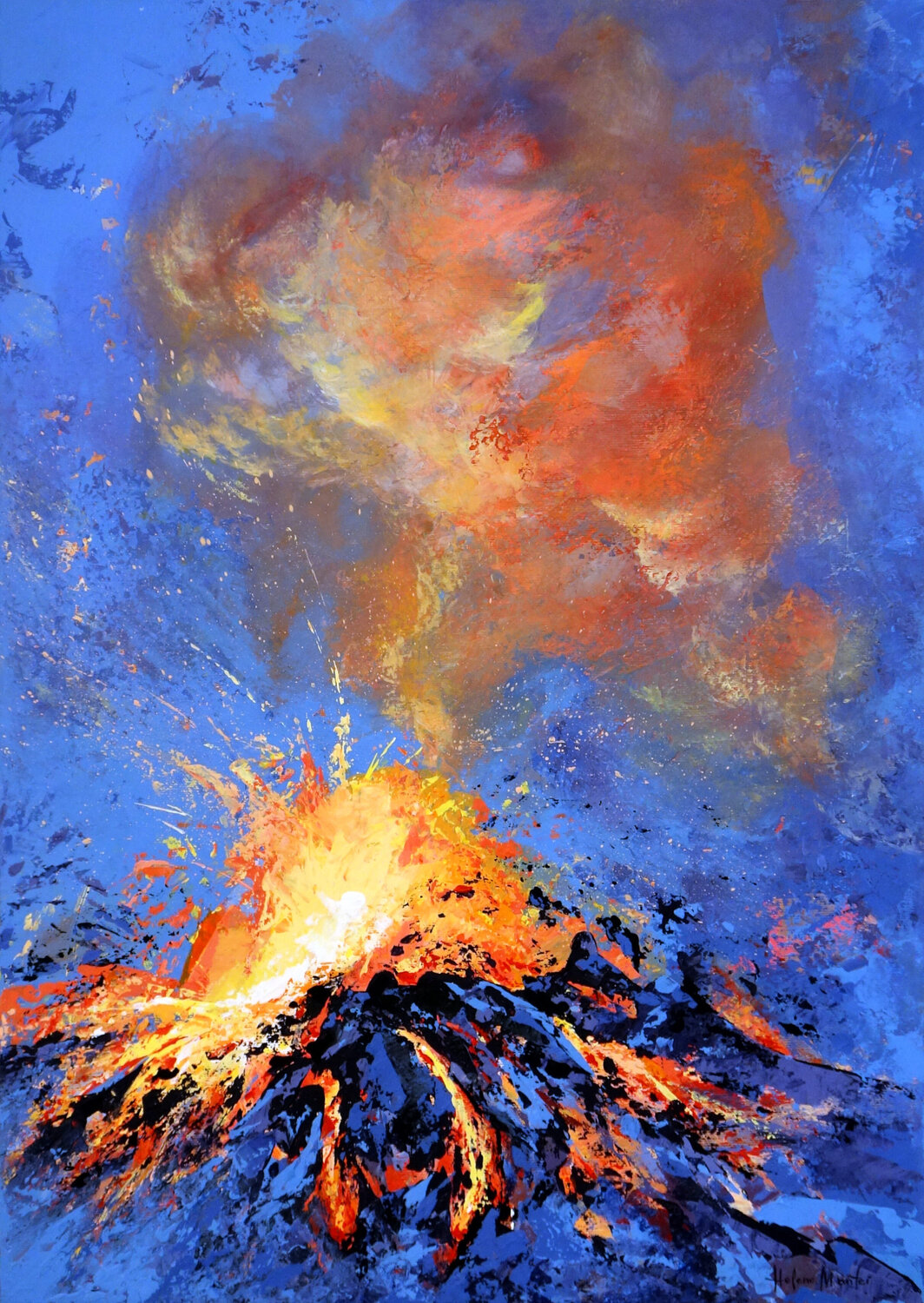 "Eruption" Helene Mantei Original painting for sale