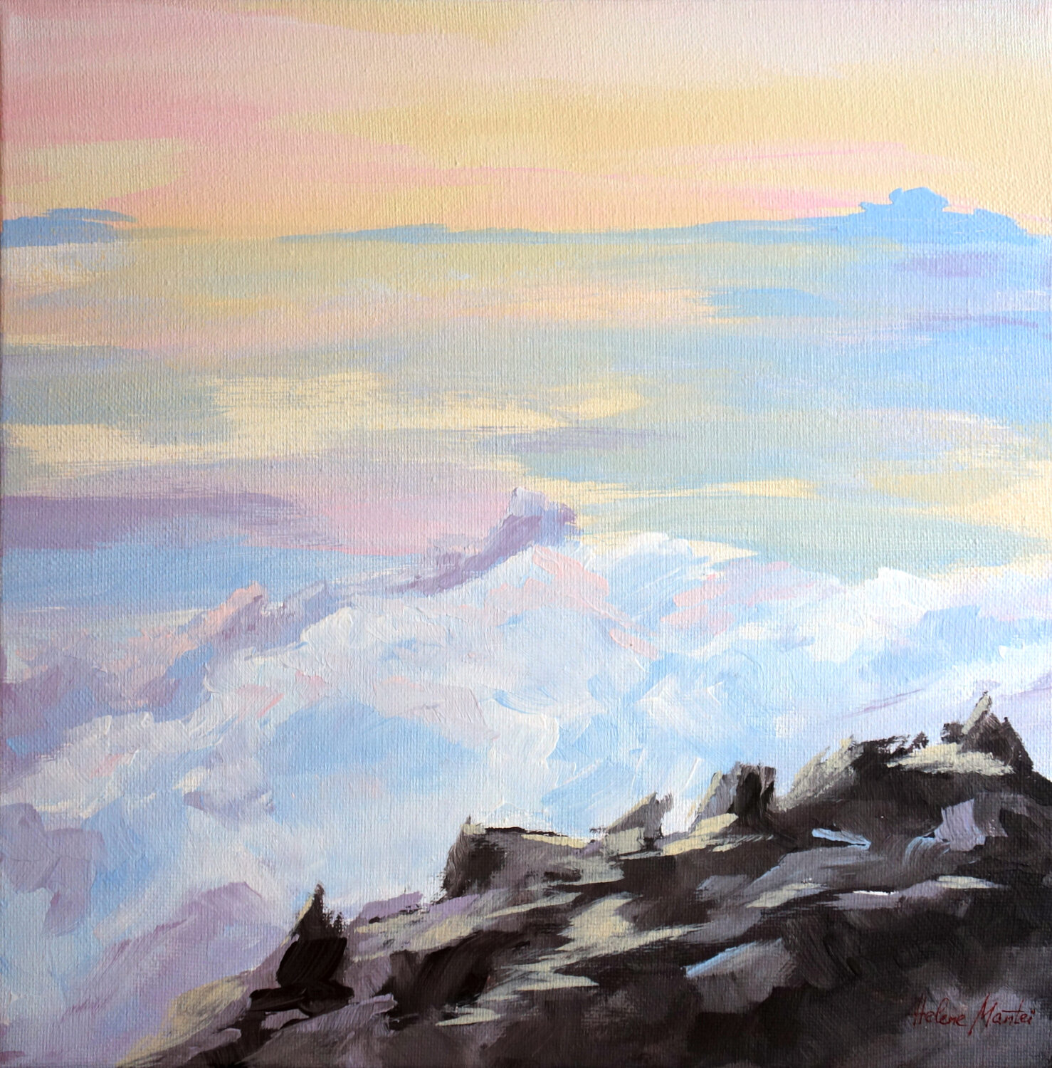 "Über den Wolken #1" Helene Mantei Original painting for sale