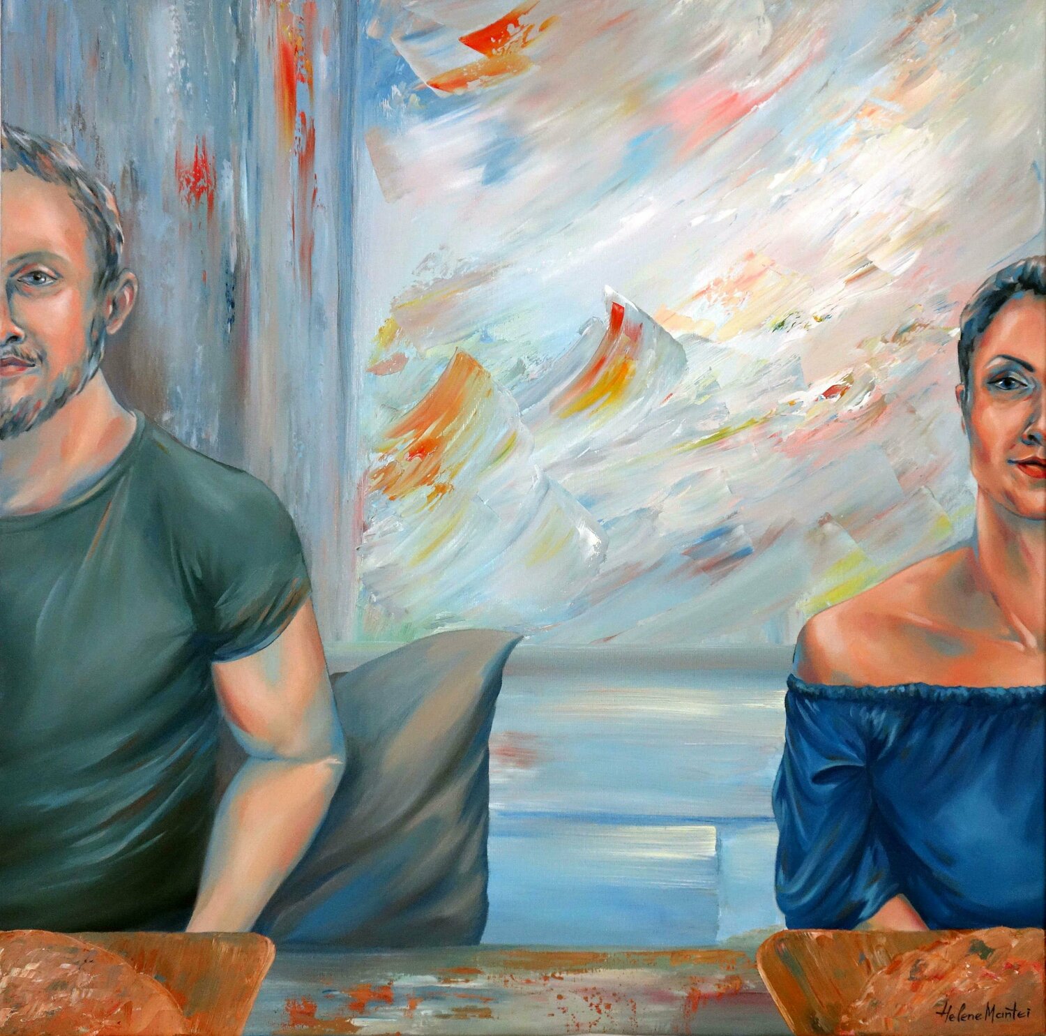 "Silence" - Stille Helene Mantei Original painting for sale
