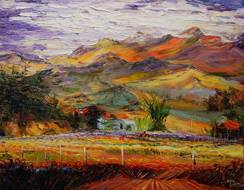 Sunny on Moc Chau Land by Quan Le, Painting for Sale on Select