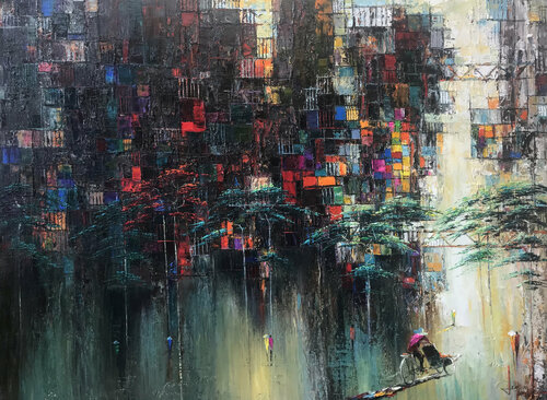 Spring to Old Street.! by Quan Le, Painting for Sale on Select