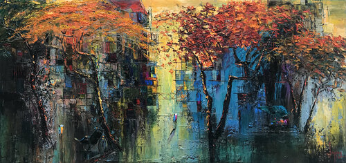 Season intersection song by Quan Le, Painting for Sale on Select