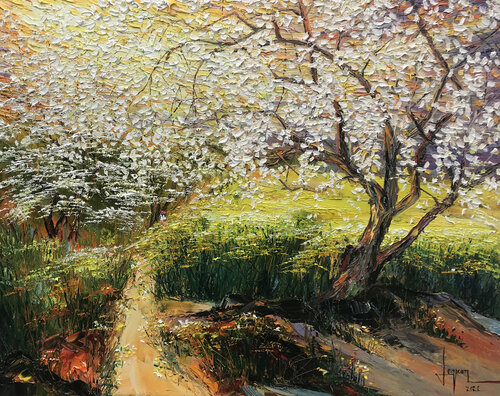 Spring wind by Quan Le, Painting for Sale on Select