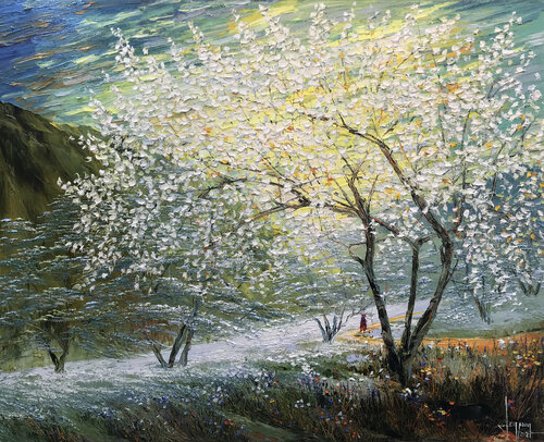 Early frost . by Quan Le, Painting for Sale on Select