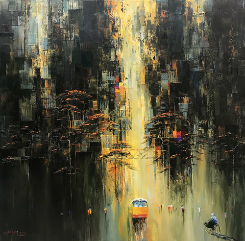 City Dawn by Quan Le, Painting for Sale on Select