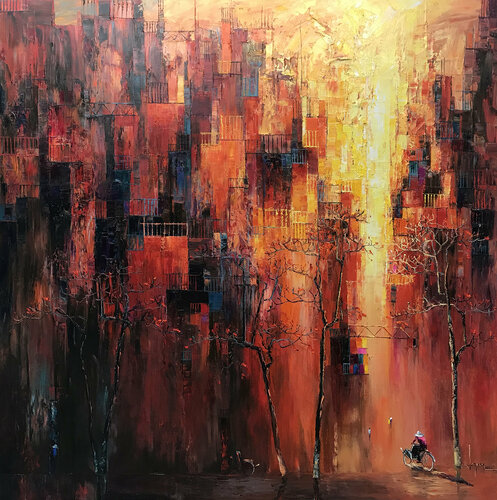 Fall has faded by Quan Le, Painting for Sale on Select