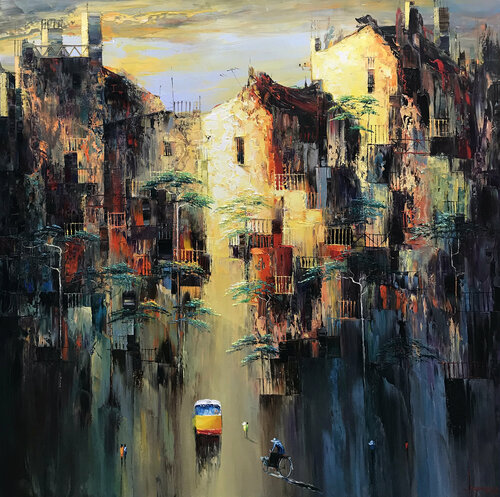 My fall memory by Quan Le, Painting for Sale on Select