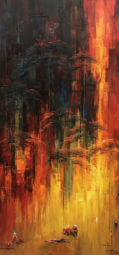 Late autumn by Quan Le, Painting for Sale on Select