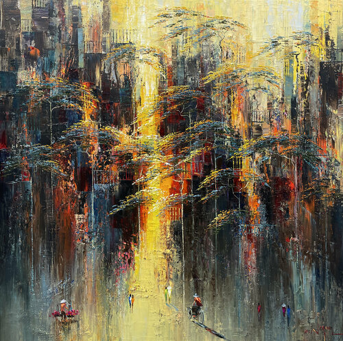 Sunshine flower by Quan Le, Painting for Sale on Select