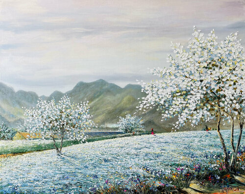 Cold sunny morning by Quan Le, Painting for Sale on Select