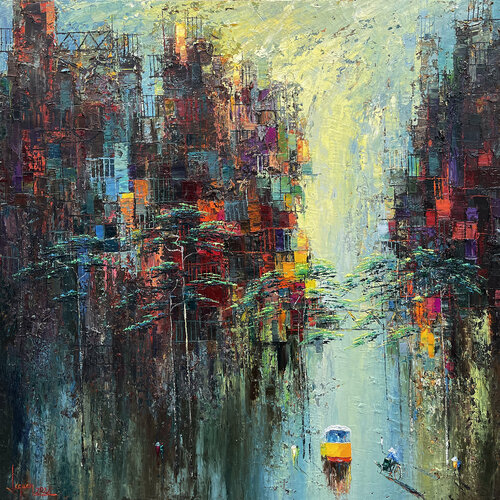 Spring Rain by Quan Le, Painting for Sale on Select