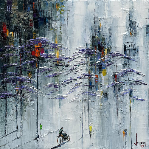 Foggy afternoon by Quan Le, Painting for Sale on Select