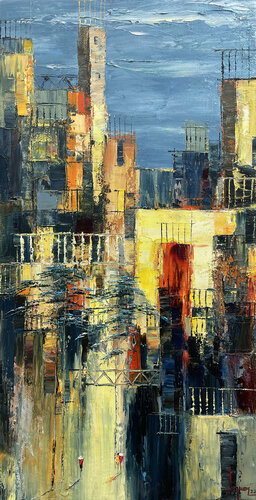 Sunny alley by Quan Le, Painting for Sale on Select