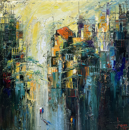 Still dawn by Quan Le, Painting for Sale on Select