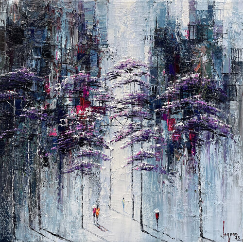 Spring pathway by Quan Le, Painting for Sale on Select