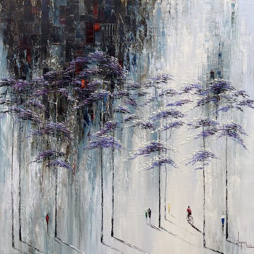 Spring rain by Quan Le, Painting for Sale on Select