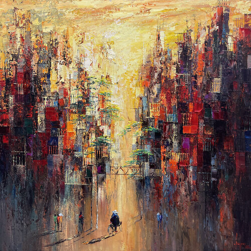 Honey sunlights by Quan Le, Painting for Sale on Select