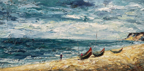 Remember the sea by Quan Le, Painting for Sale on Select