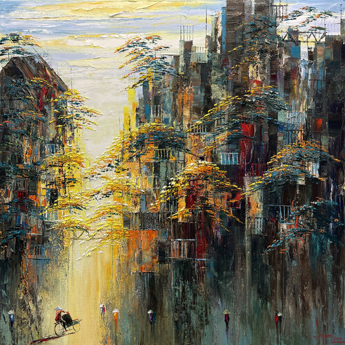 Autumn afternoon sun by Quan Le, Painting for Sale on Select