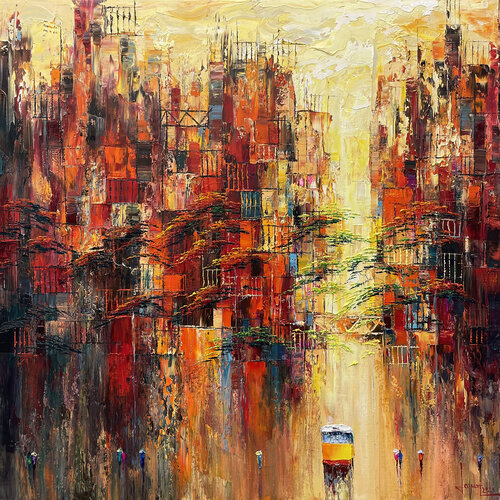 Late sunset by Quan Le, Painting for Sale on Select