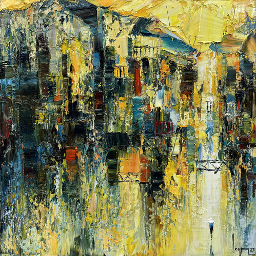 Yellow autumn by Quan Le, Painting for Sale on Select