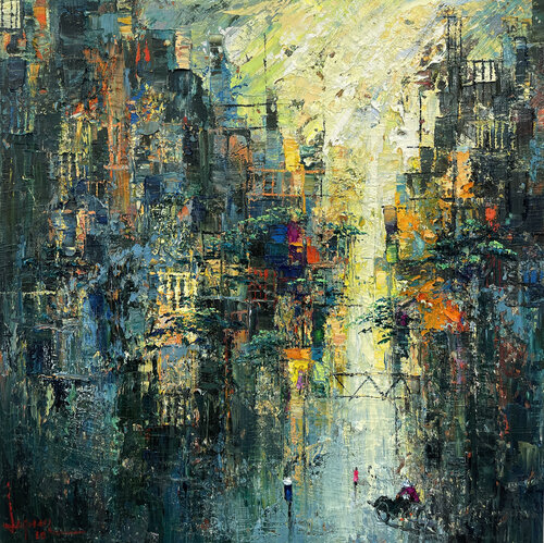 Late fall by Quan Le, Painting for Sale on Select