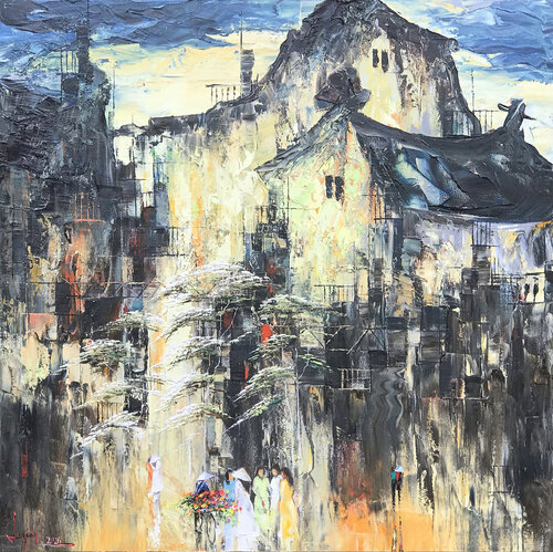 Spring and Maiden by Quan Le, Painting for Sale on Select