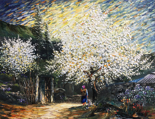 The last rays of sunlight by Quan Le, Painting for Sale on Select
