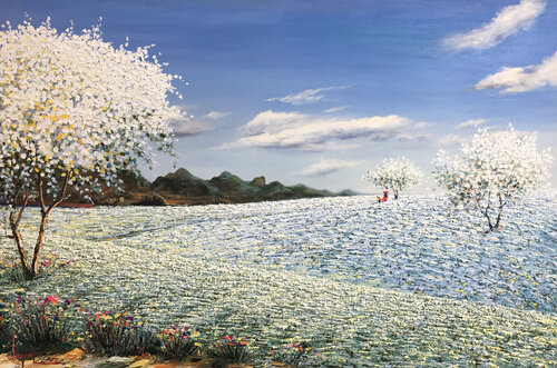 Spring wind is coming by Quan Le, Painting for Sale on Select