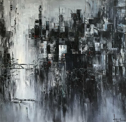 The rain passed the old way by Quan Le, Painting for Sale on Select