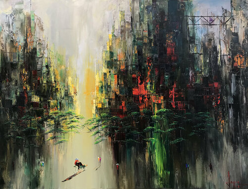 Sun flap after the rain by Quan Le, Painting for Sale on Select