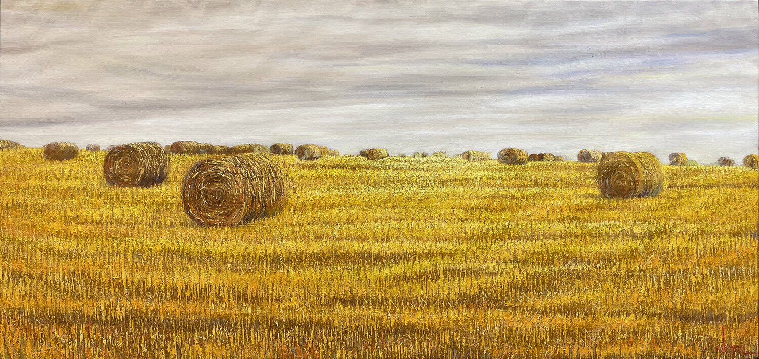 Harvest in Normandy Quan Le Original painting for sale